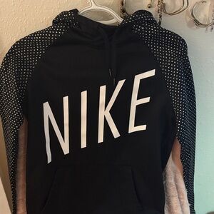 Nike Black Hoodie with White Logo